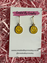 Load image into Gallery viewer, Yellow Happy Face Charm Earrings
