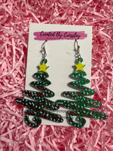 Load image into Gallery viewer, Large Christmas Tree Charm Earrings
