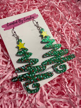 Load image into Gallery viewer, Large Christmas Tree Charm Earrings
