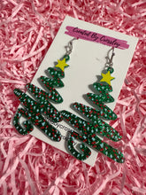 Load image into Gallery viewer, Large Christmas Tree Charm Earrings
