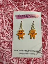 Load image into Gallery viewer, Gingerbread Man Charm Earrings
