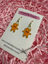 Load image into Gallery viewer, Gingerbread Man Charm Earrings
