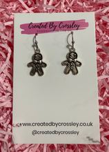 Load image into Gallery viewer, Gingerbread Man Charm Earrings
