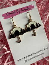 Load image into Gallery viewer, Umbrella Cat Charm Earrings
