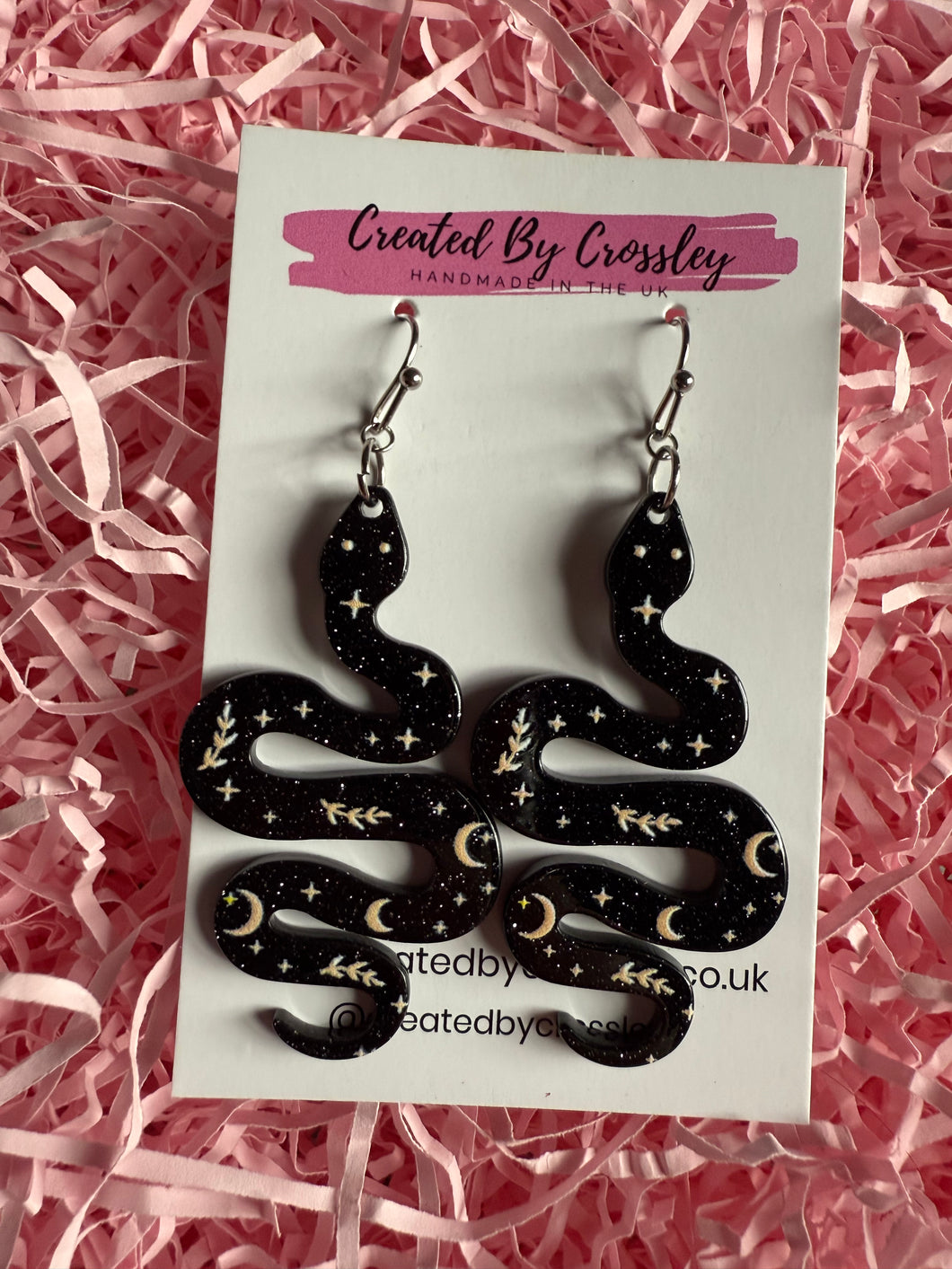 Large Snake Charm Earrings