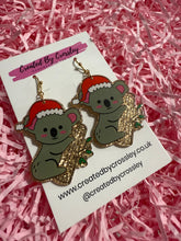Load image into Gallery viewer, Christmas Koala Charm Earrings
