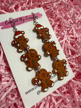 Load image into Gallery viewer, Trio Gingerbread Man Charm Earrings
