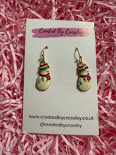 Load image into Gallery viewer, Snowman Charm Earrings
