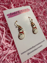 Load image into Gallery viewer, Snowman Charm Earrings
