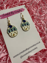 Load image into Gallery viewer, Beanie Hat Snowman Charm Earrings

