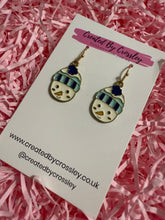 Load image into Gallery viewer, Beanie Hat Snowman Charm Earrings
