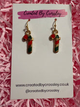 Load image into Gallery viewer, Candycane Charm Earrings
