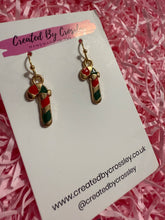 Load image into Gallery viewer, Candycane Charm Earrings
