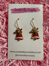 Load image into Gallery viewer, Christmas Bell Charm Earrings
