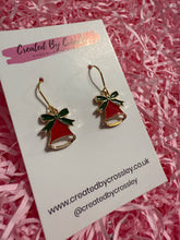 Load image into Gallery viewer, Red Christmas Bell Charm Earrings
