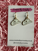 Load image into Gallery viewer, Cowboy Hat Charm Earrings
