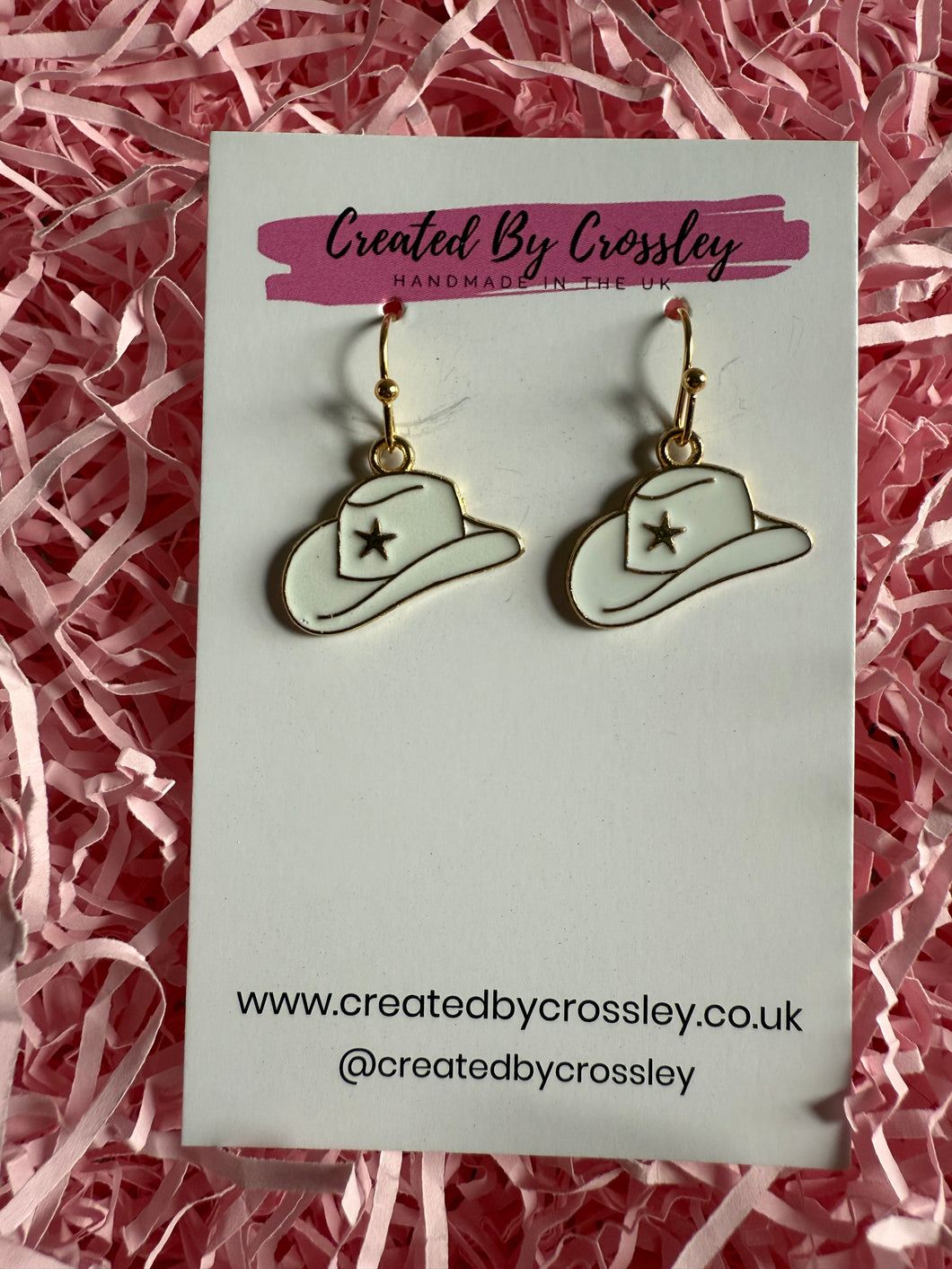 Cowboy Hat Charm Earrings