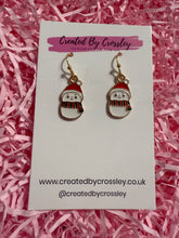 Load image into Gallery viewer, Winter Snowman Charm Earrings

