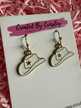 Load image into Gallery viewer, Cowboy Hat Charm Earrings
