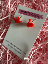 Load image into Gallery viewer, Red Crane Charm Earrings
