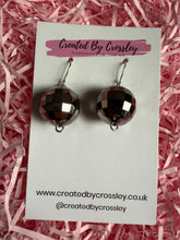 Load image into Gallery viewer, Black Disco Ball Charm Earrings
