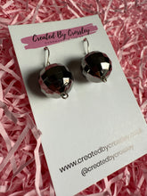 Load image into Gallery viewer, Black Disco Ball Charm Earrings
