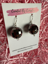 Load image into Gallery viewer, Black Disco Ball Charm Earrings
