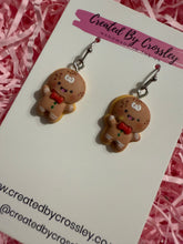 Load image into Gallery viewer, Cute Gingerbread Man Charm Earrings
