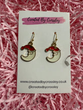 Load image into Gallery viewer, Santa Moon Charm Earrings
