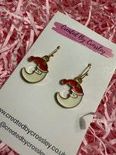 Load image into Gallery viewer, Santa Moon Charm Earrings
