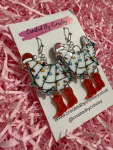 Load image into Gallery viewer, Christmas Chicken Charm Earrings
