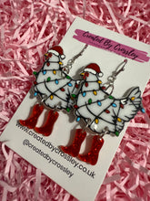Load image into Gallery viewer, Christmas Chicken Charm Earrings
