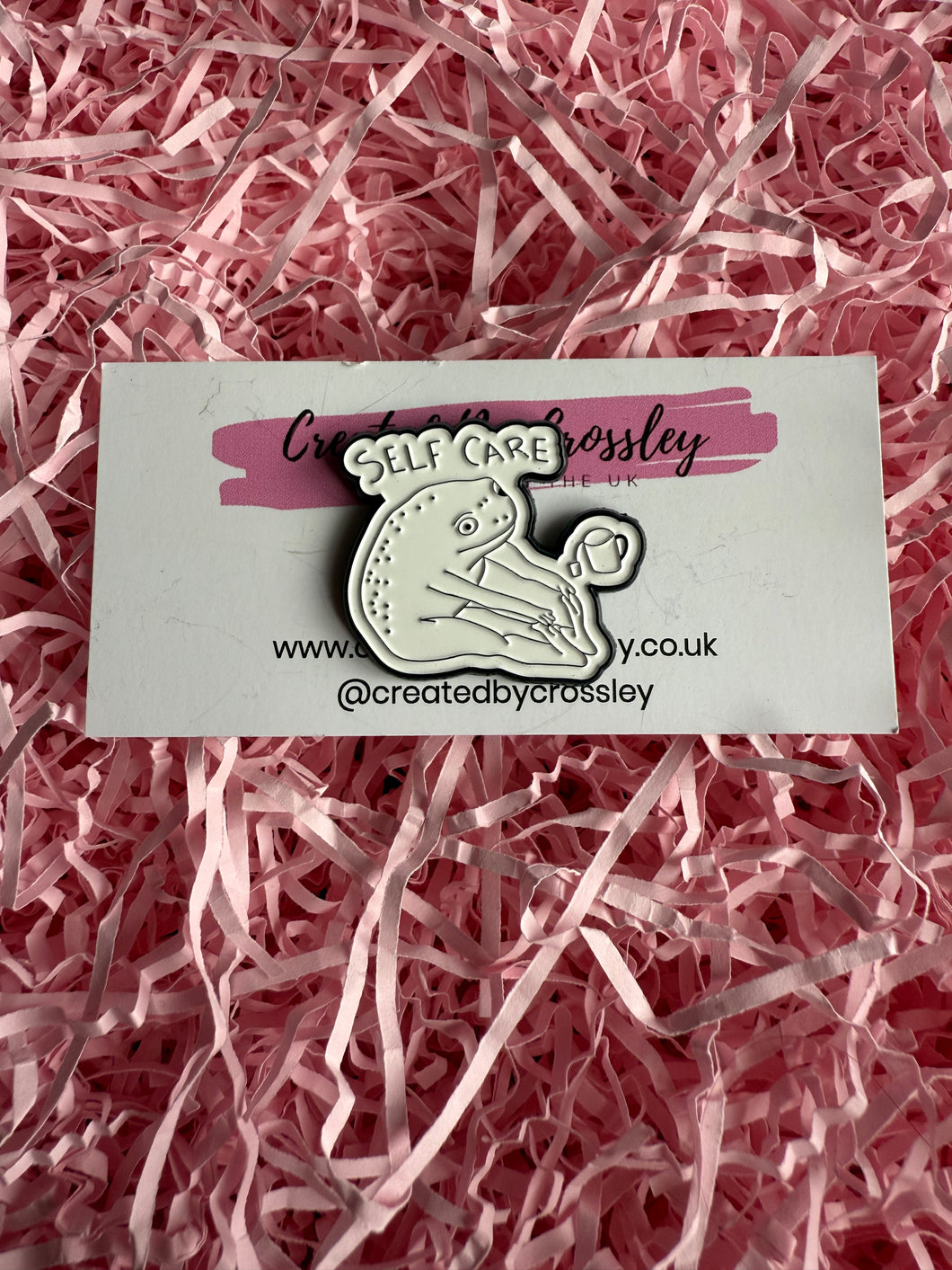 Self Care Frog Pin Badge