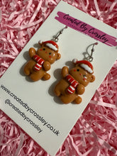 Load image into Gallery viewer, Christmas Bear Charm Earrings
