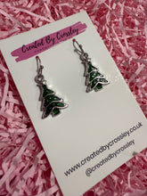 Load image into Gallery viewer, Christmas Tree Charm Earrings
