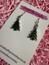 Load image into Gallery viewer, Christmas Tree Charm Earrings
