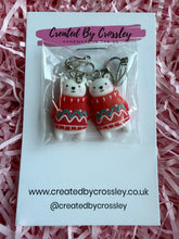 Load image into Gallery viewer, Polar Bear Clip On Earrings
