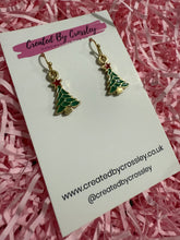 Load image into Gallery viewer, Christmas Tree Charm Earrings

