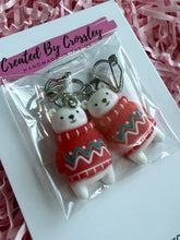 Load image into Gallery viewer, Polar Bear Clip On Earrings
