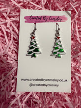Load image into Gallery viewer, Christmas Tree Charm Earrings

