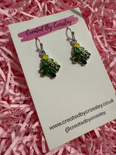 Load image into Gallery viewer, Christmas Tree Charm Earrings
