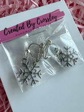 Load image into Gallery viewer, Gem Mini Snowflake Clip On Earrings
