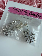 Load image into Gallery viewer, Gem Mini Snowflake Clip On Earrings

