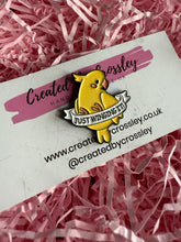 Load image into Gallery viewer, Just Winging It Bird Pin Badge

