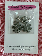 Load image into Gallery viewer, Snowflake Clip On Earrings
