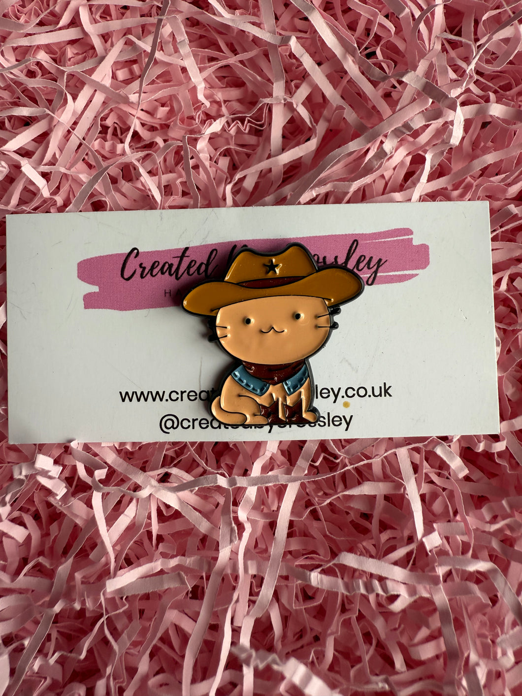 Cowboy Cat Pin Badge