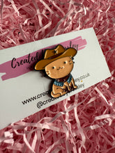 Load image into Gallery viewer, Cowboy Cat Pin Badge
