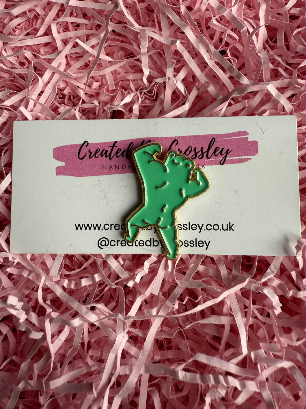 Muscle Frog Pin Badge