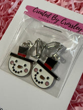 Load image into Gallery viewer, Smiling Snowman Clip On Earrings
