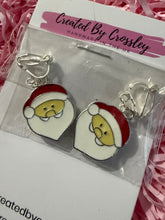 Load image into Gallery viewer, Santa Head Clip On Earrings

